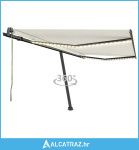 Automatska tenda sa senzorom za vjetar LED 400 x 300 cm krem - NOVO