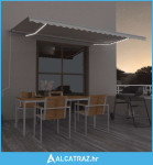 Automatska tenda sa senzorom za vjetar LED 500 x 300 cm krem - NOVO