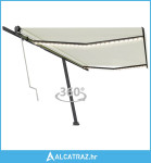Automatska tenda sa senzorom za vjetar LED 500 x 350 cm krem - NOVO