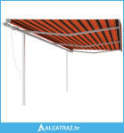Automatska tenda na uvlačenje 6 x 3 m narančasto-smeđa - NOVO