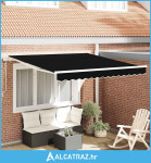 Automatska Uvlačiva Tenda Crna 350x250 cm - NOVO