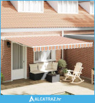 Automatska uvlačiva tenda s višebojnim prugama 400x300 cm - NOVO