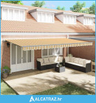 Automatska uvlačiva tenda s višebojnim prugama 600x300 cm - NOVO