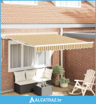 Automatska Uvlačna Tenda Prugasta Višebojna 350x250 cm - NOVO