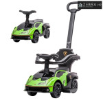 Automobil za vožnju s ručkom za guranje, 2-u-1 vozilo, volan, sirena,