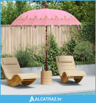 Balineški Parasol Ružičasta 215 x 215 x 260 cm - NOVO