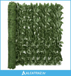 Balkonski zastor s tamnozelenim lišćem 500 x 100 cm - NOVO