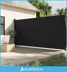 Bočna tenda na uvlačenje crna 200 x 600 cm - NOVO