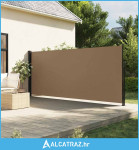 Bočna tenda na uvlačenje smeđesiva 180 x 500 cm - NOVO