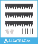 Čelični rub za uređenje okoliša, 3 pakiranja 40 x 8 inča, metalni rub