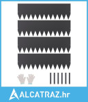 Čelični rub za uređenje okoliša, 4 pakiranja 40 x 12 inča, metalni rub