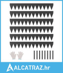Čelični rub za uređenje okoliša, 6 pakiranja 40 x 6 inča, metalni rub