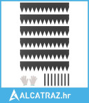 Čelični rub za uređenje okoliša, 6 pakiranja 40 x 8 inča, metalni rub