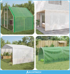 Cerada s rupama 2 kom. Zelena 3 x 4 m 260 gsm PE - NOVO