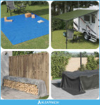 Cerada s rupama Antracit siva 8 x 12 m 260 gsm PE - NOVO