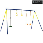 Dječja ljuljačka 3-u-1 do 150 kg, 285x160x181 cm