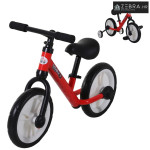 Dječji balans bicikl s pedalama i pomoćnim kotačićima, crvena, 2-5 god