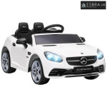 Dječji električni automobil, LED svjetla, pojas, 3-5 km/h, bijeli, 107