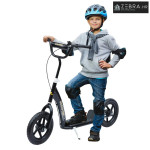 Dječji romobil, 12 inča, stražnja kočnica, čelik, EVA, crni, 120 x 52