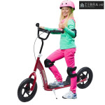 Dječji romobil, 12 inča, stražnja kočnica, čelik, EVA, crveni, 120 x 5