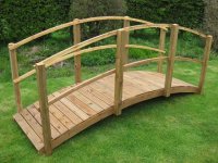 Drveni most za vrt dekorativni 320x90cm