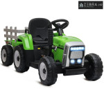 Električni dječji traktor s daljinskim upravljačem, zelena i crna