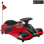 Električni gokart za djecu, gumeni kotači, 3-8 km/h, sa svjetlima i gl