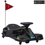 Električni gokart za djecu, gumeni kotači, 3-8 km/h, sa svjetlima i gl
