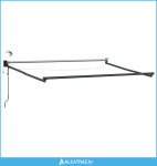 Električni sklopivi okvir tende Antracit 3,5 x 2,5 m Aluminij - NOVO