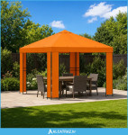 Gazebo 3 x 3 m Narančasta Poliester i čelik 190 gsm - NOVO