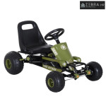Gokart automobil na pedale s ručnom kočnicom, 99x65x56 cm, zelena