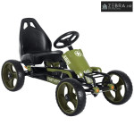 Gokart automobil na pedale s ručnom kočnicom, podesivo sjedalo, zeleno