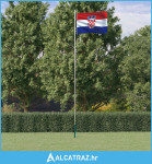 Hrvatska zastava i jarbol 6,23 m aluminijski - NOVO