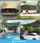 Jedro protiv sunca od tkanine Oxford pravokutno 5 x 7 m crveno - NOVO