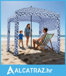 Kabina za plažu, nadstrešnica za plažu 1,83 x 1,83 m s bočnim zidom, U