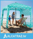 Kabina za plažu, nadstrešnica za plažu 1,83 x 1,83 m s bočnim zidom, U