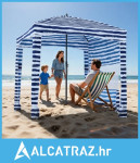 Kabina za plažu, nadstrešnica za plažu 1,83 x 1,83 m s bočnim zidom, U