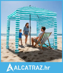Kabina za plažu, nadstrešnica za plažu 1,83 x 1,83 m s bočnim zidom, U