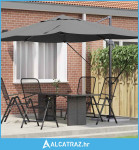 Kantilever suncobran Antracit Poliester, čelik s premazom Veliki - NOV