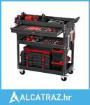 Kolica za alat s 4 razine i kotačima, nosivost 156 kg, radna kolica na