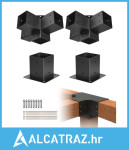 Komplet nosača za pergolu, 4x4 inča (unutarnja veličina 92 x 92 mm), 2