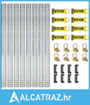 Komplet za pričvršćivanje E-track tračnica, 34 KOMADA 152,4 cm, set E-