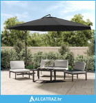 Konzolni vrtni suncobran s aluminijskim stupom 350 cm antracit - NOVO