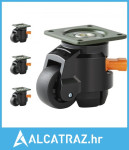 Kotačići za niveliranje, set od 4, ukupna nosivost 499 kg, 5,1 cm, teš