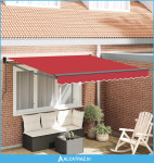 Nadstrešnica Crvena 300 x 250 x 165 cm Poliester - NOVO