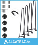 Noge za namještaj s ukosnicama 482,6 mm, metalni kućni DIY projekti za
