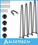 Noge za stol s ukosnicama 0,7 m, set od 4 noge za stol, nosivost 408,2