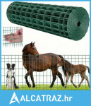 Ograda za farmu, 1 x 25 m, 2 x 4 inča, mrežasta ograda od pocinčane če