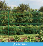 Ograda od žičane mreže zelena 1,4 x 10 m od pocinčanog čelika - NOVO