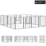 Ogradica za štence, modularni dizajn, 16 elemenata, 2 vrata, otporna n